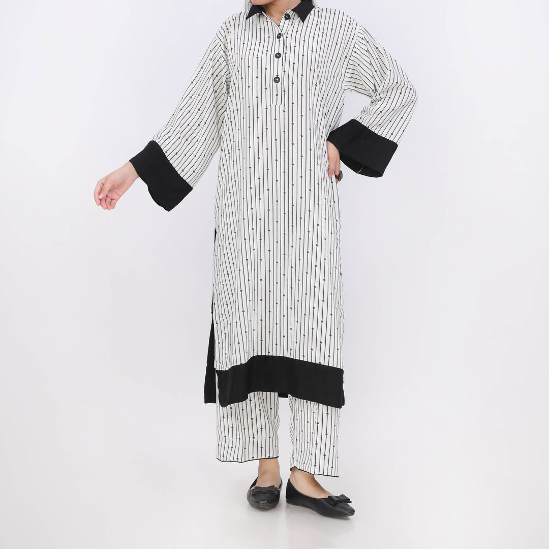 2PC- Printed Grip Silk Co-Ord Set PW5007