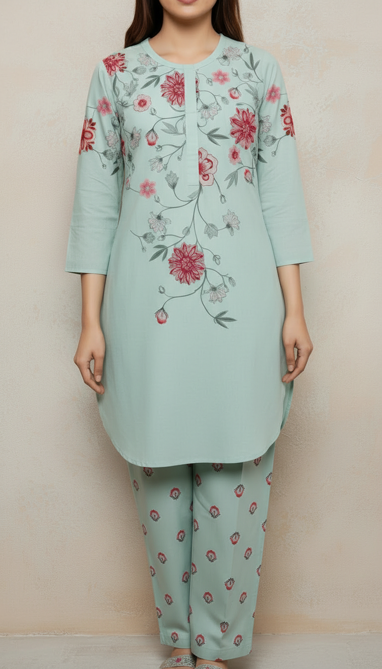 2 PC Digital Printed Suit PW5027
