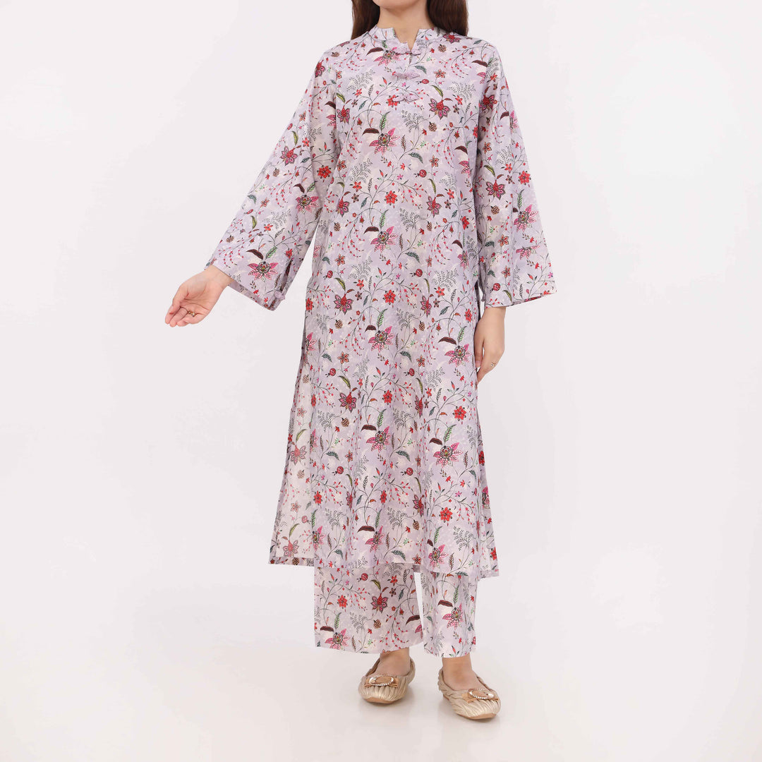 2PC Digital Printed Cotton Cambric Co-Ord Set PW5034