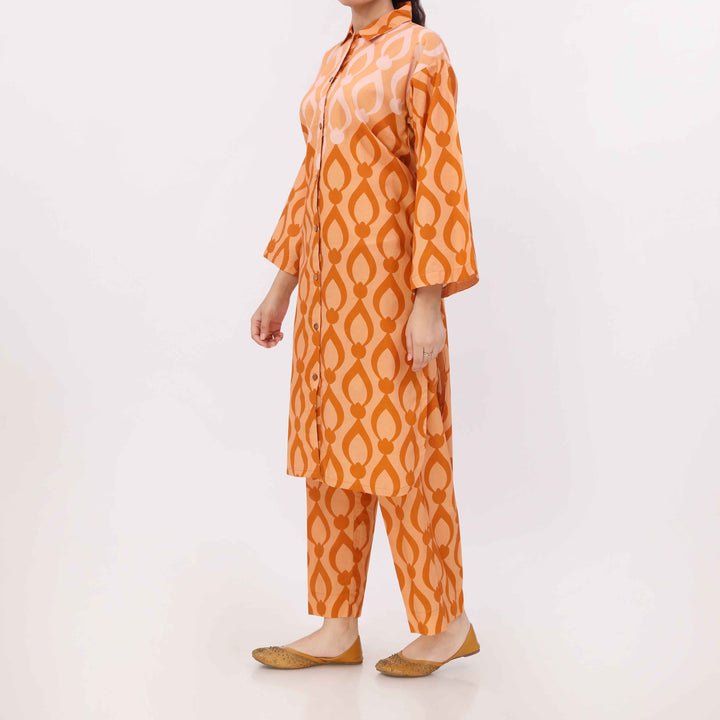 2PC Digital Printed Cotton Cambric Co-Ord Set PW5054