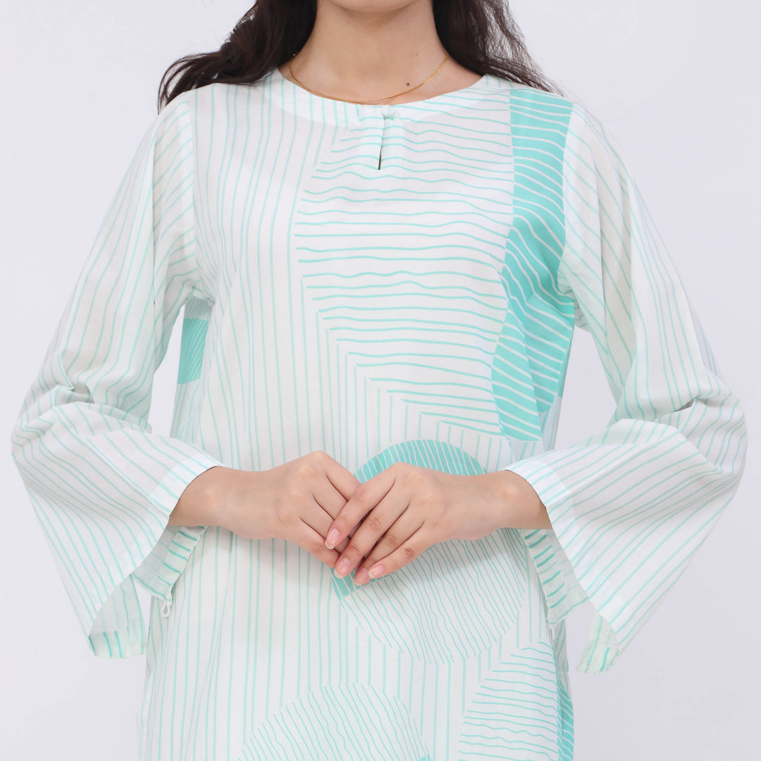 2PC- Digital Printed Cotton Cambric Co-Ord Set PW5064