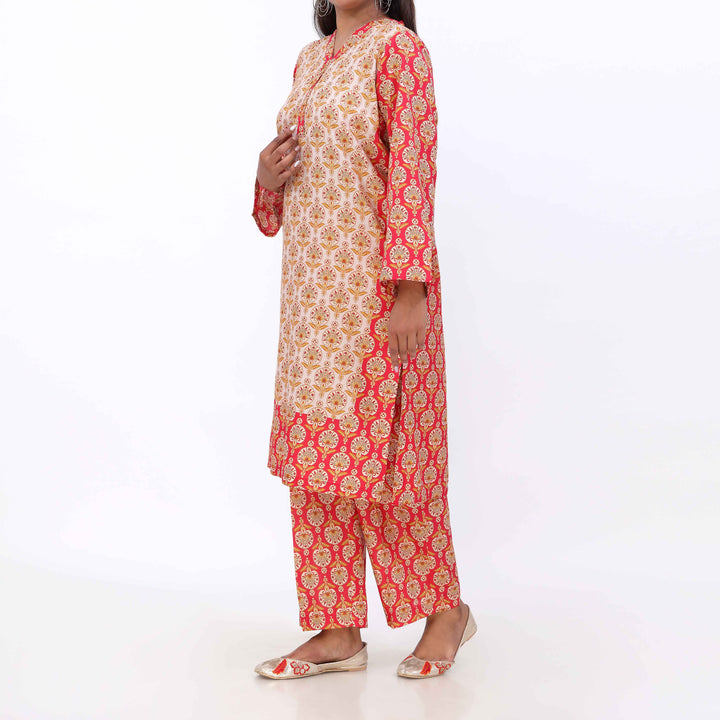 2PC- Cotton Cambric Printed Suit PW5065