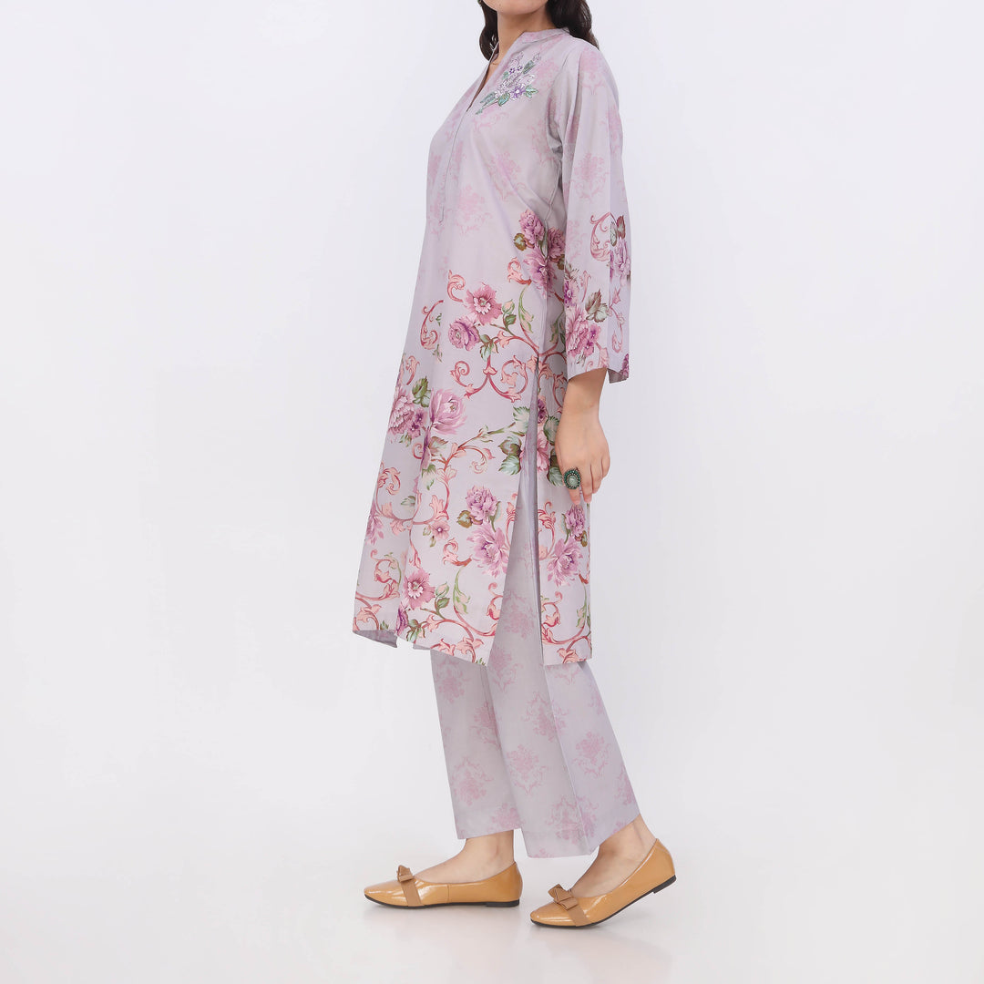 2PC- Digital Printed Cotton Cambric Suit PW5071