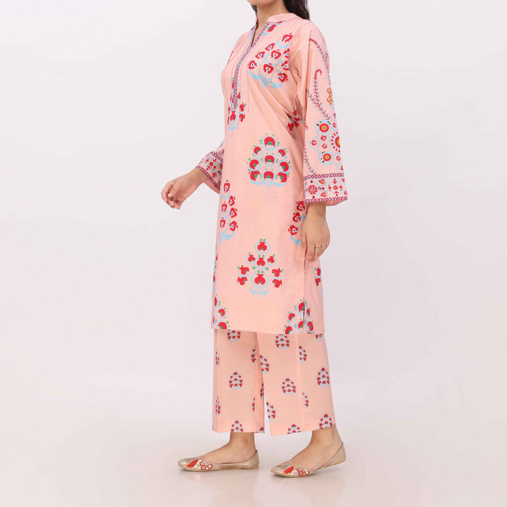 2PC Digital Printed Cotton Cambric Co-Ord Set PW5106