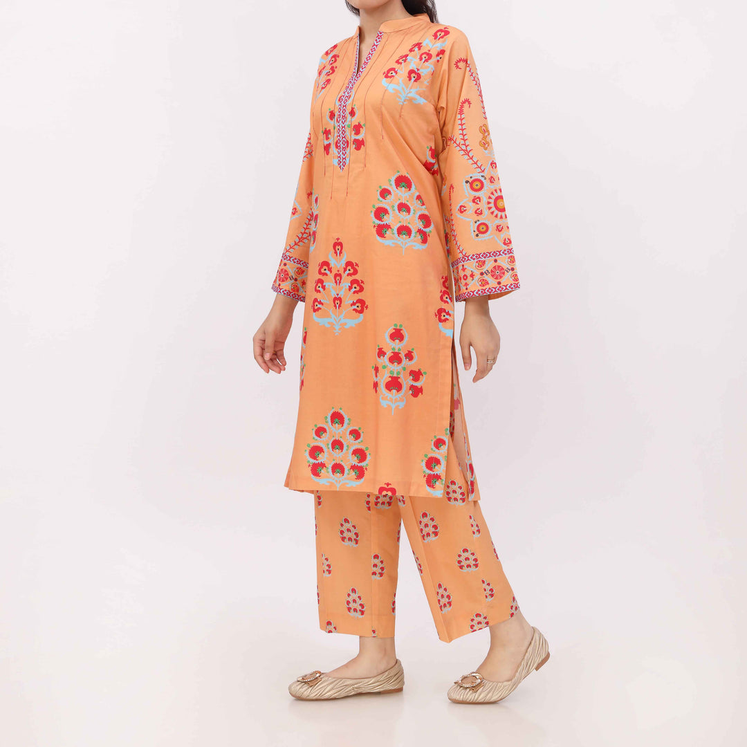 2PC Digital Printed Cotton Cambric Co-Ord Set PW5107