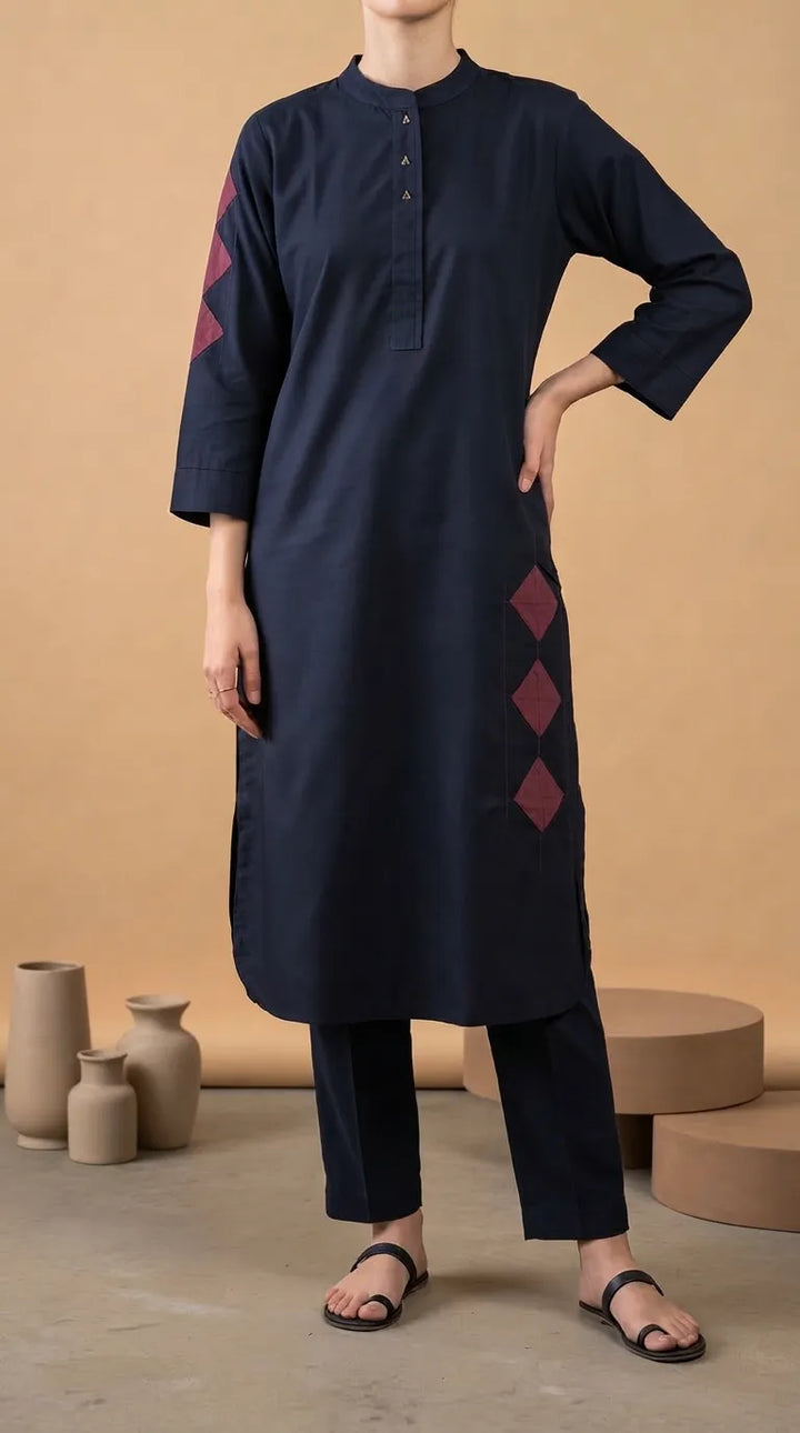 Embellished Khaddar Stitched Shirt PW529601