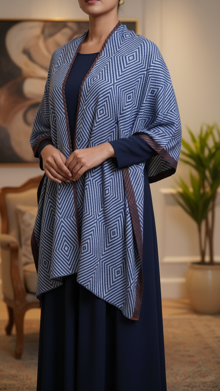Navy Winter Capeshawl PW5677