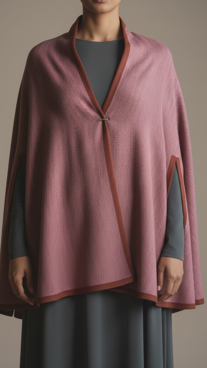 Maroon Winter Capeshawl PW5691