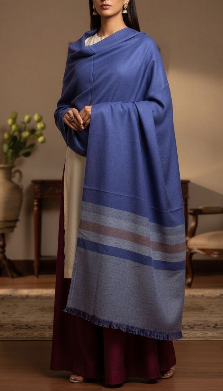Blue Winter Shawl PW5702