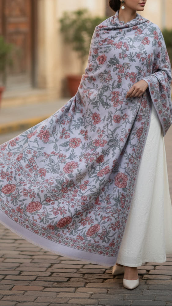 Off/White Winter Shawl PW5731