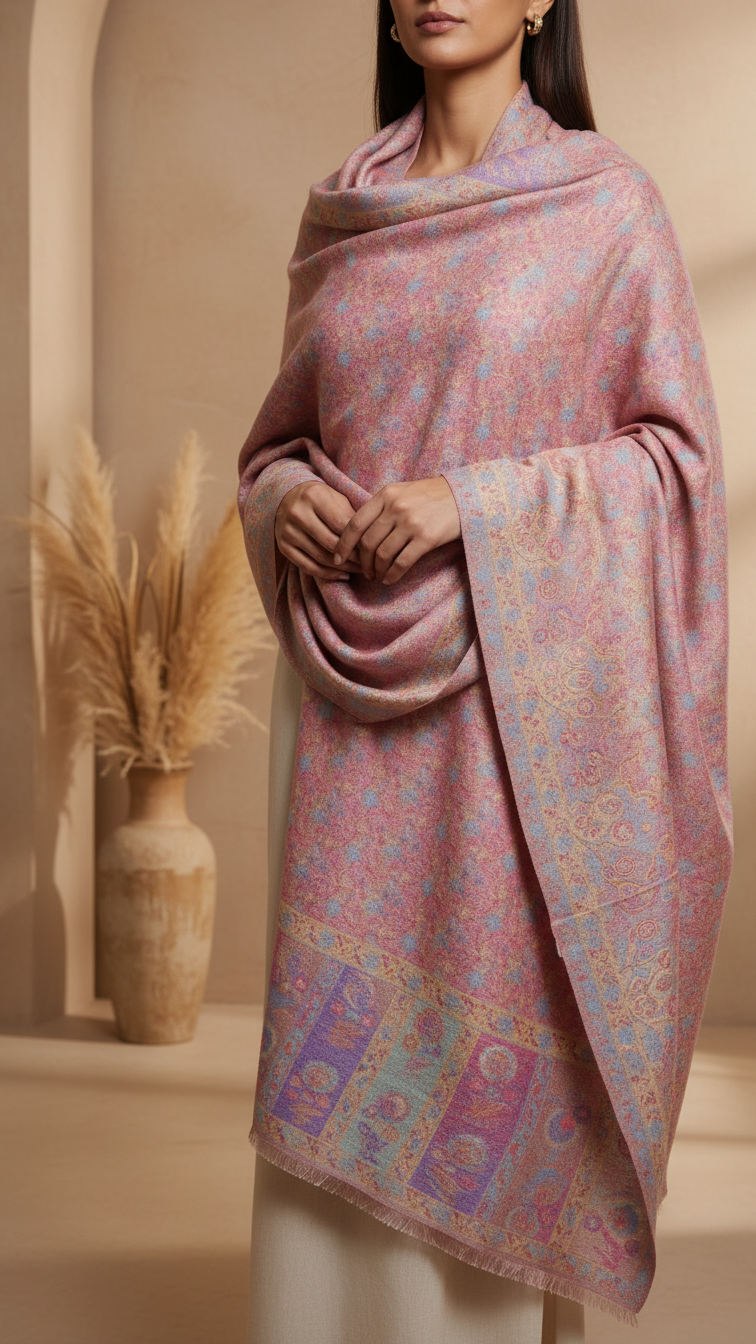 Pink Winter Stole PW5744
