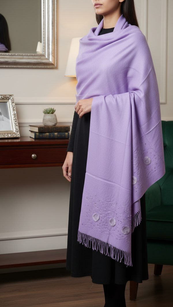 Purple Winter Stole PW5764