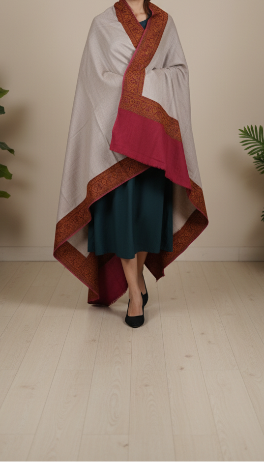 Beige Winter Shawl PW5848