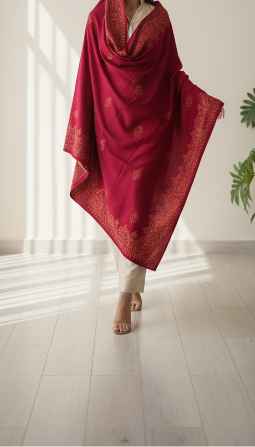 Maroon Winter Shawl PW5868