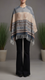 Grey Winter Cape shawl PW5906