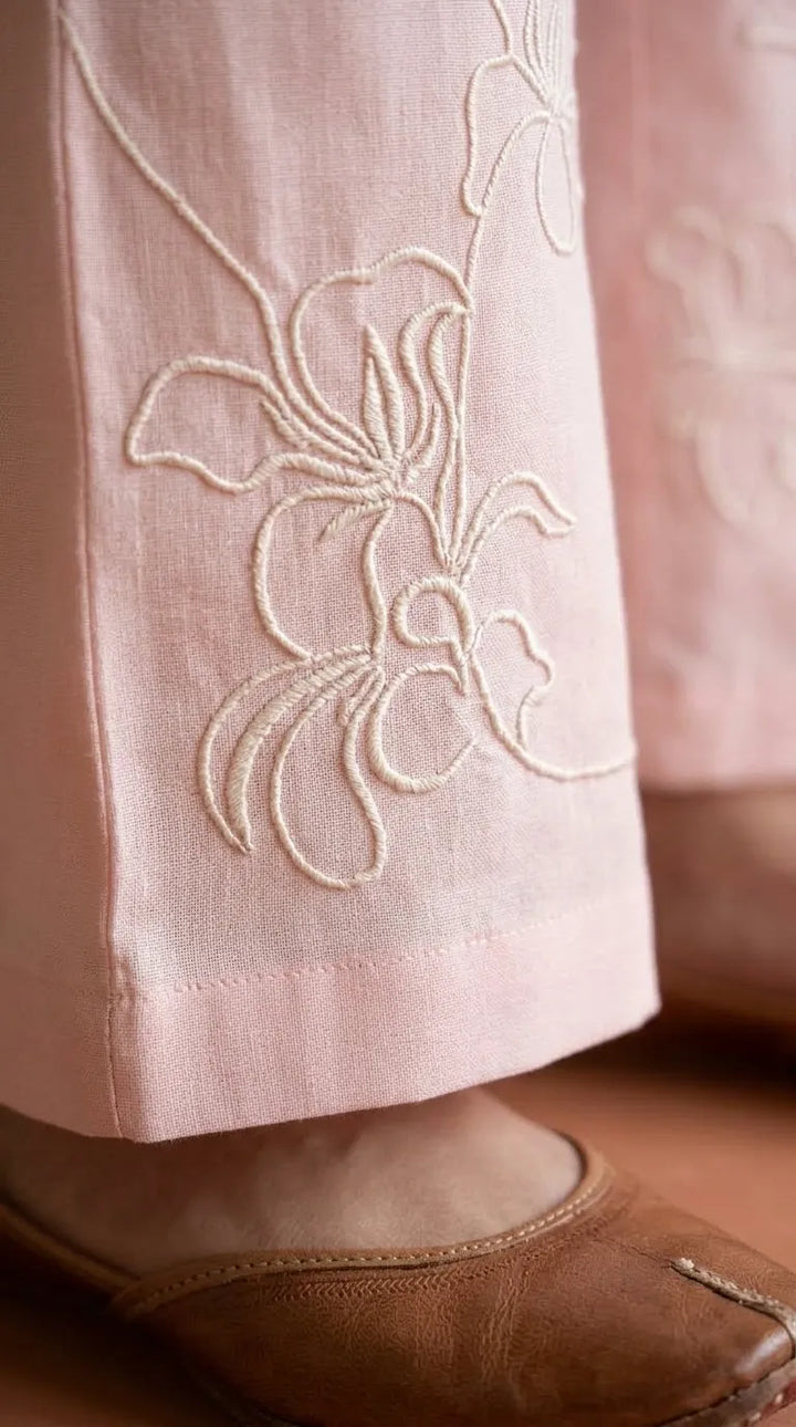 2 PC Embellished Grip Silk Stitched Suit PW600018