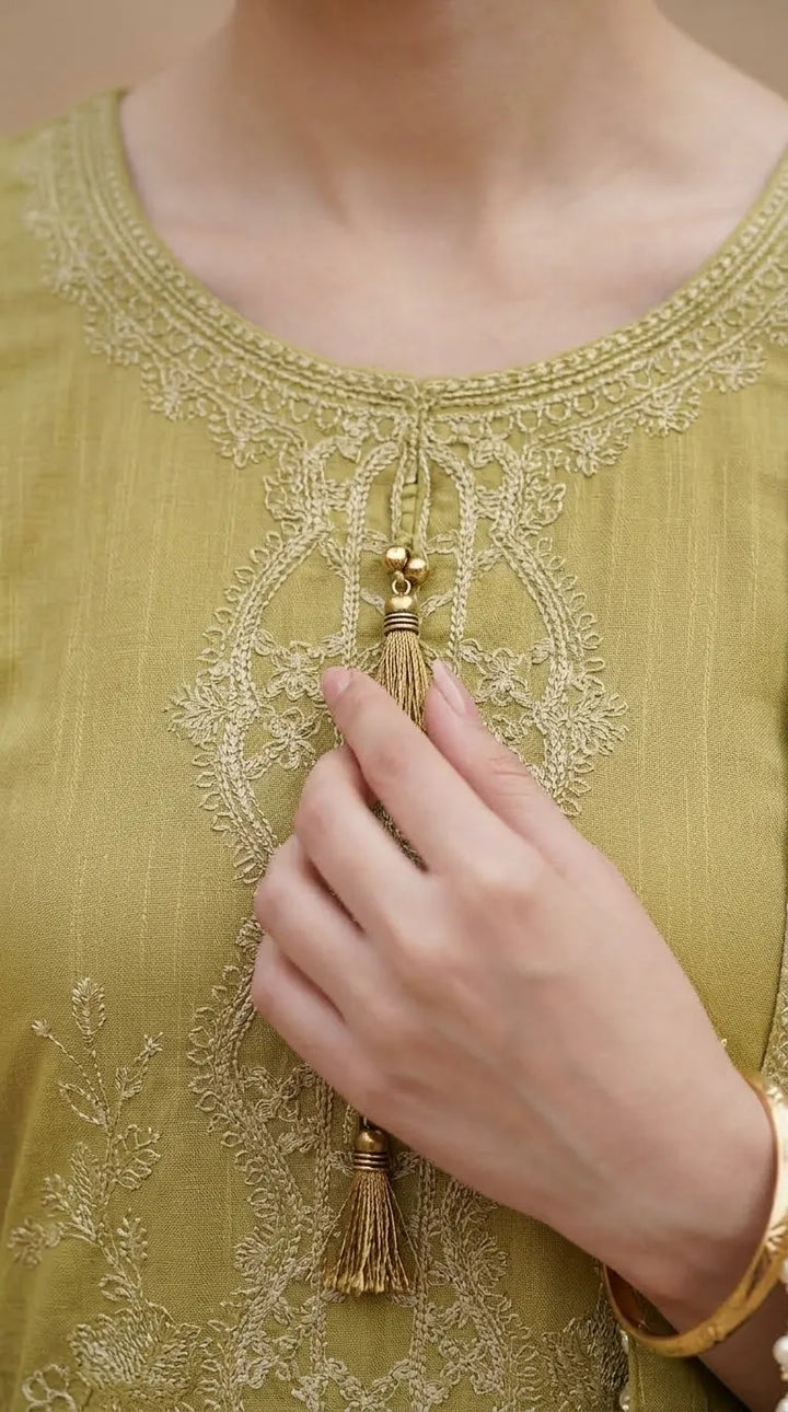 3 PC Embellished Khaddar Stitched Suit PW603587