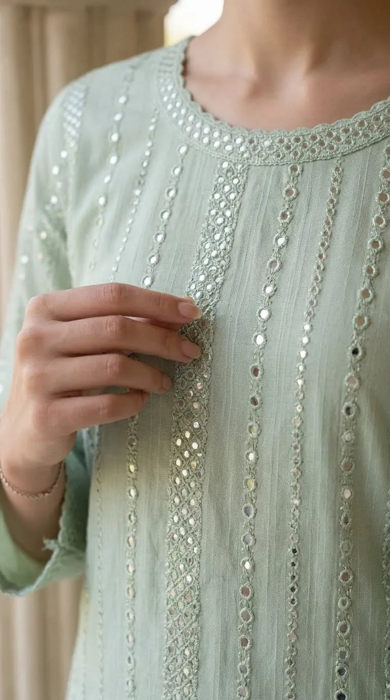 3 PC Embellished Khaddar Stitched Suit PW603611