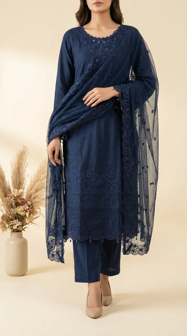 3 PC Embellished Khaddar Suit PW603912