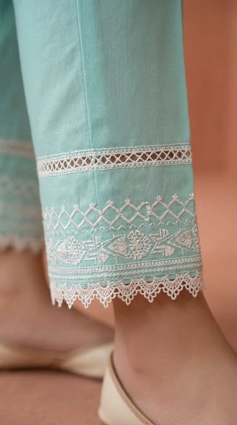 3 PC Embellished Karandi Stitched Suit PW604117