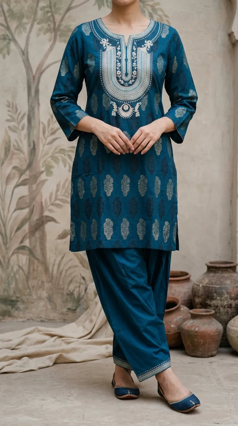 2 PC Embellished Jacquard Stitched Suit PW604696