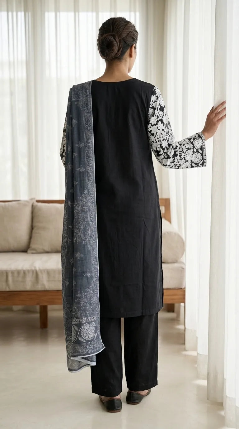 3 PC Embellished Khaddar Stitched Suit PW609501
