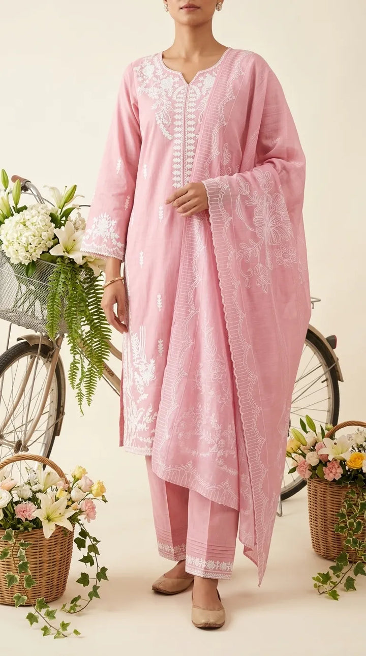 3 PC Embellished Khaddar Stitched Suit PW6096B1