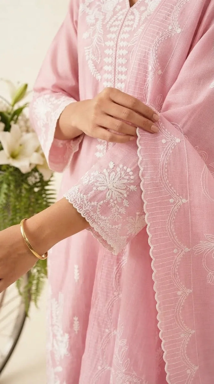 3 PC Embellished Khaddar Stitched Suit PW6096B1