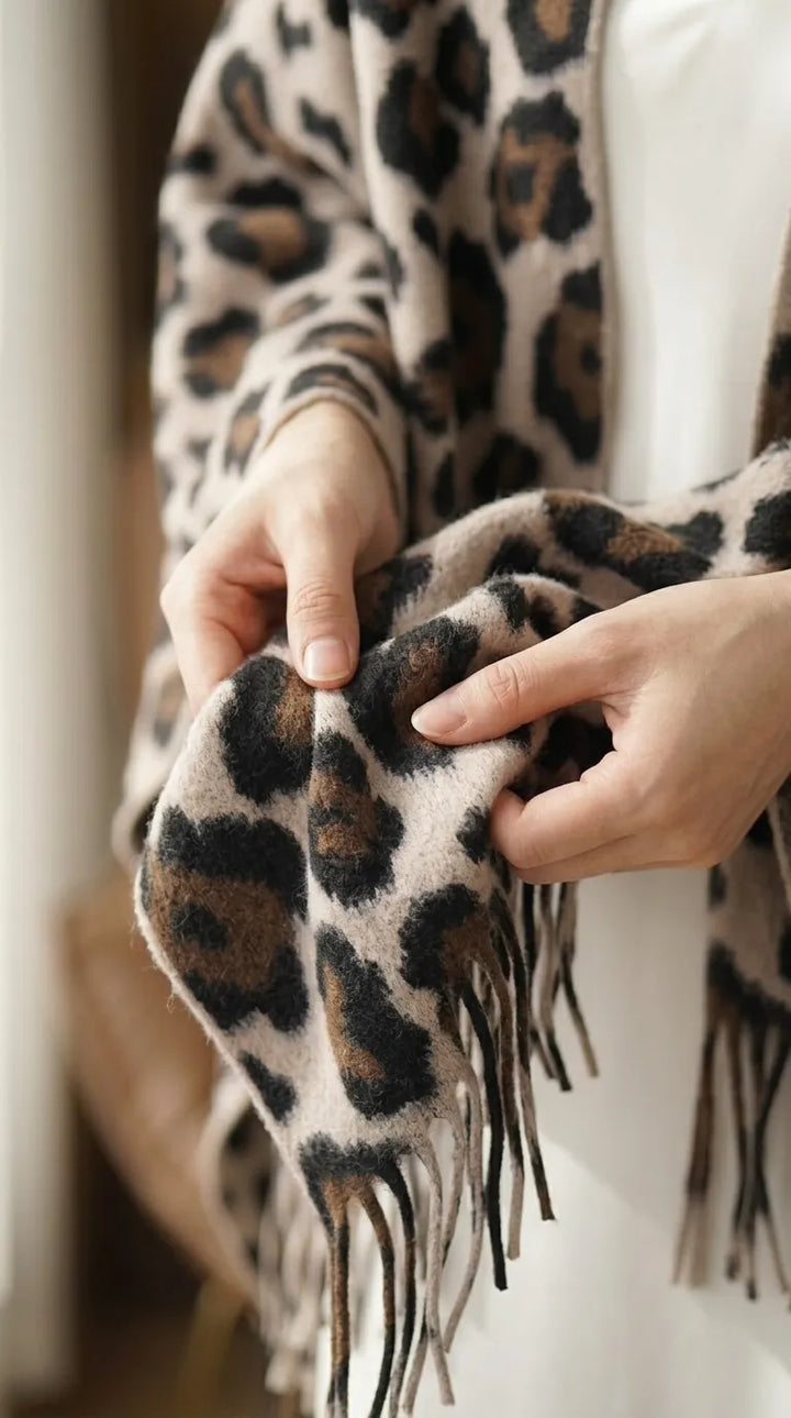 Brown Acrylic Cape Shawl PW610102