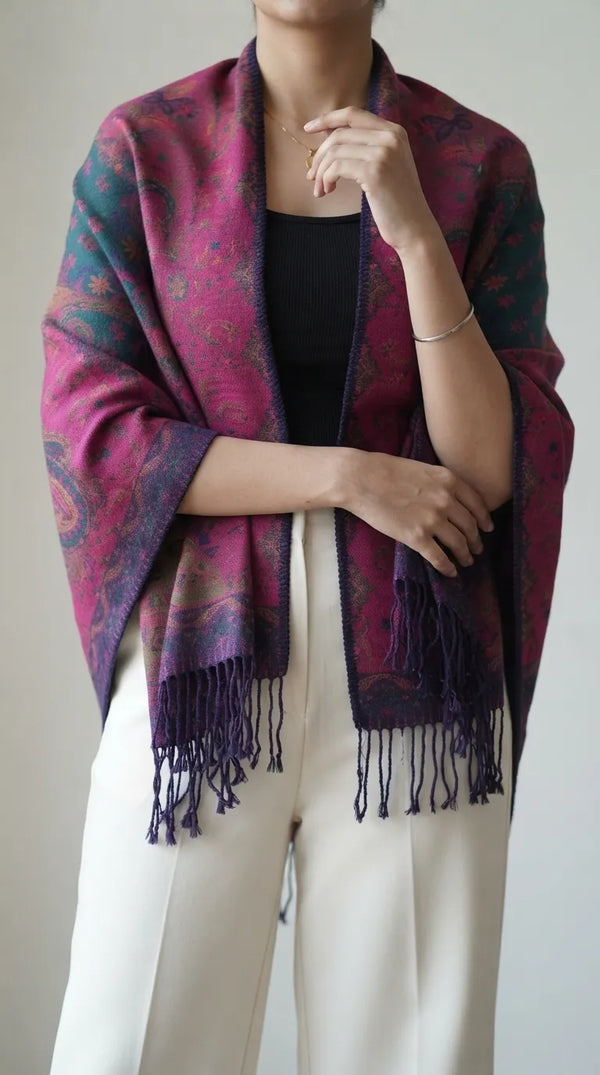 Pink Winter Cape Shawl PW611718