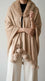 Beige Winter Cape Shawl PW612862