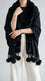 Black Winter Cape Shawl PW612901