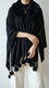 Black Winter Cape Shawl PW613001