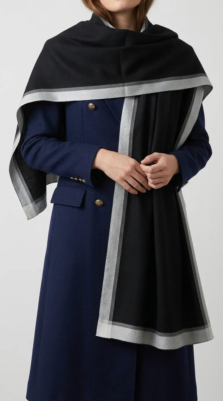 Black Winter Acrylic Stole PW613301