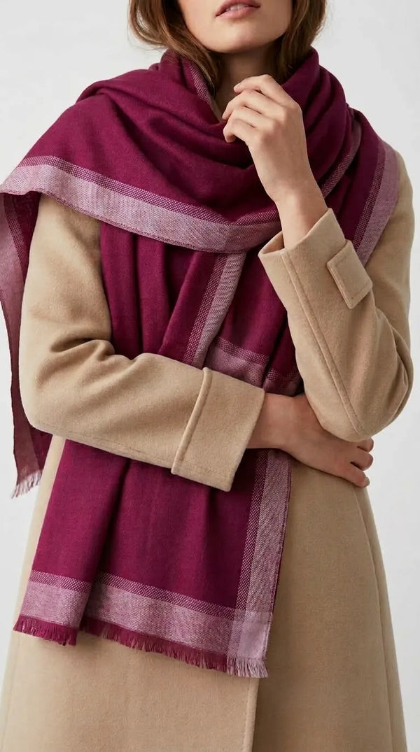 Maroon Winter Stole PW613305
