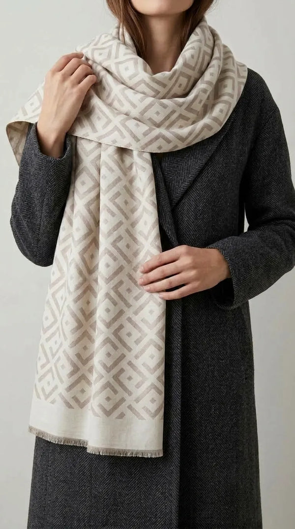Cream Winter Stole PW613708