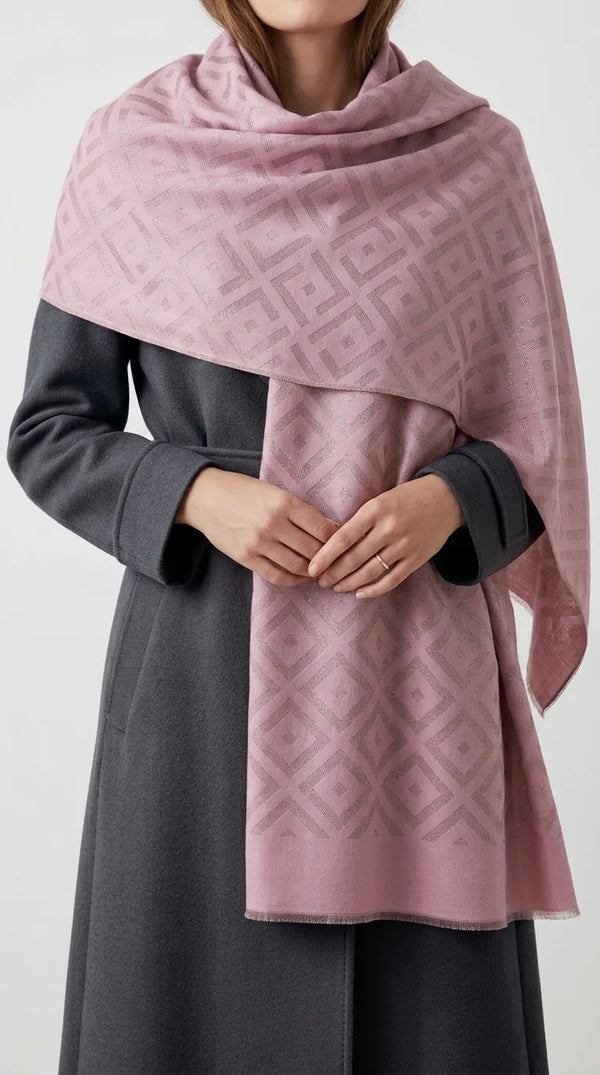 Tea Pink Winter Stole PW6137B1