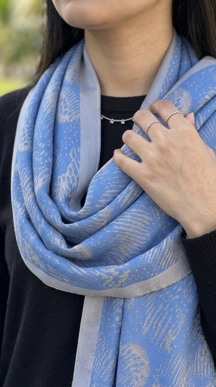 Blue Winter Acrylic Stole PW613912
