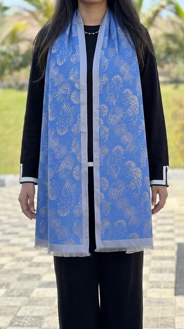 Blue Winter Acrylic Stole PW613912