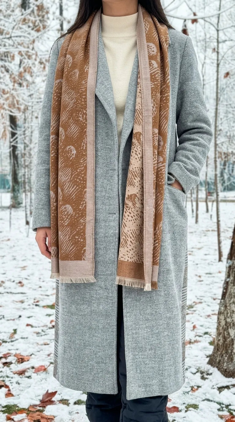 Olive Winter Acrylic Stole PW613940