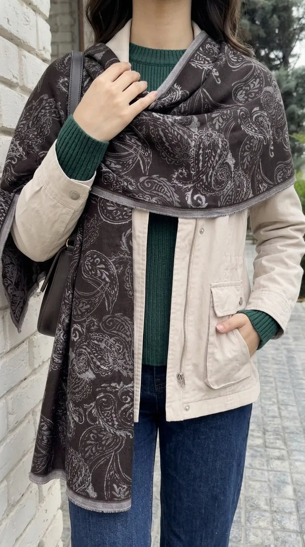 Brown Winter Acrylic Stole PW614002