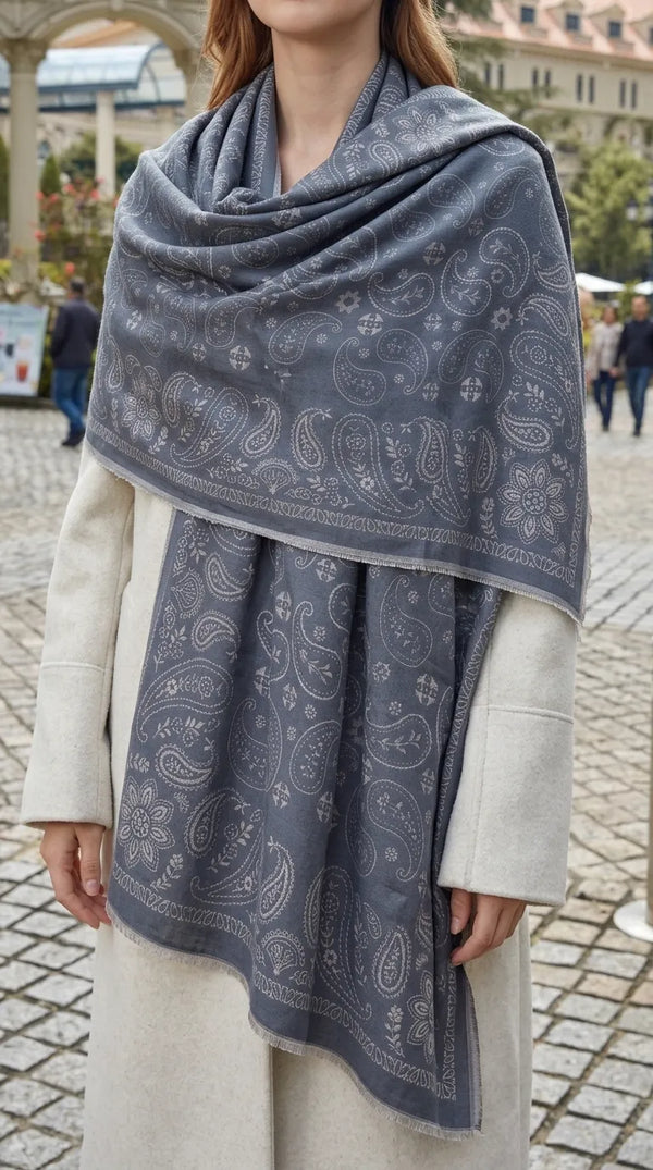 Green Winter Acrylic Stole PW614111