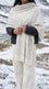 Cream Winter Acrylic Stole PW614208