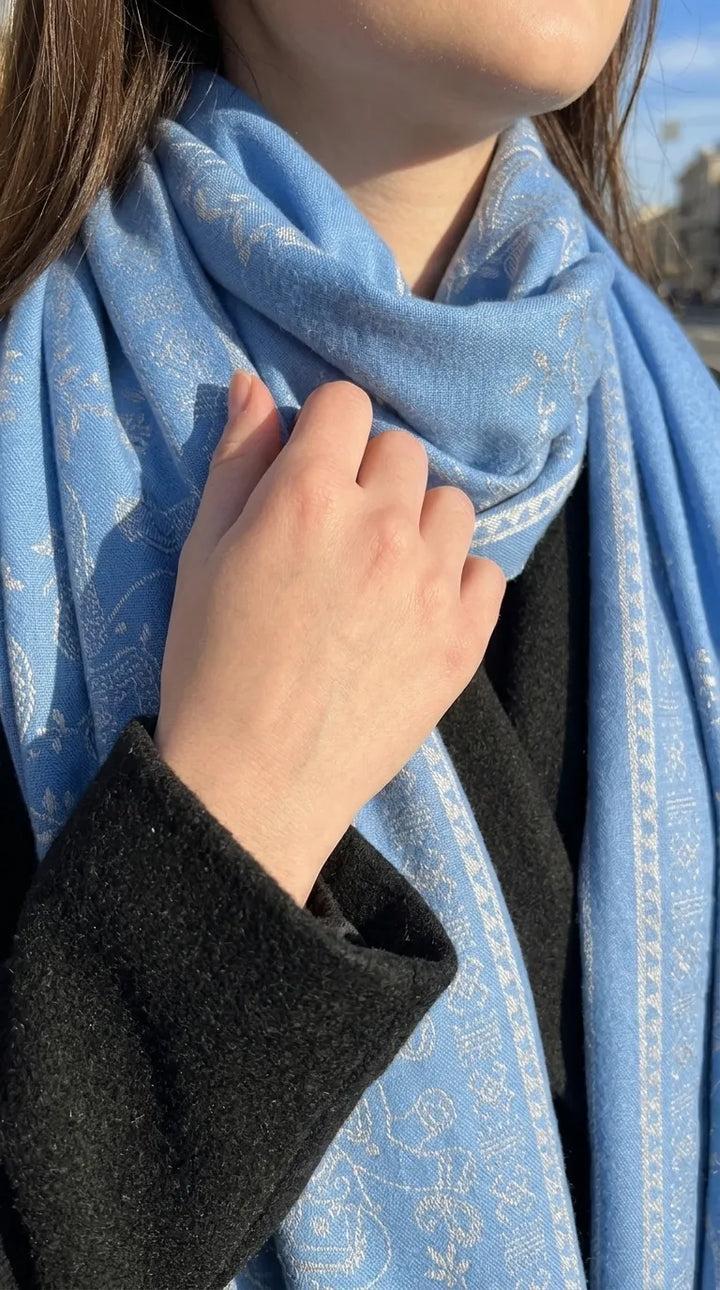 Blue Winter Acrylic Stole PW614212