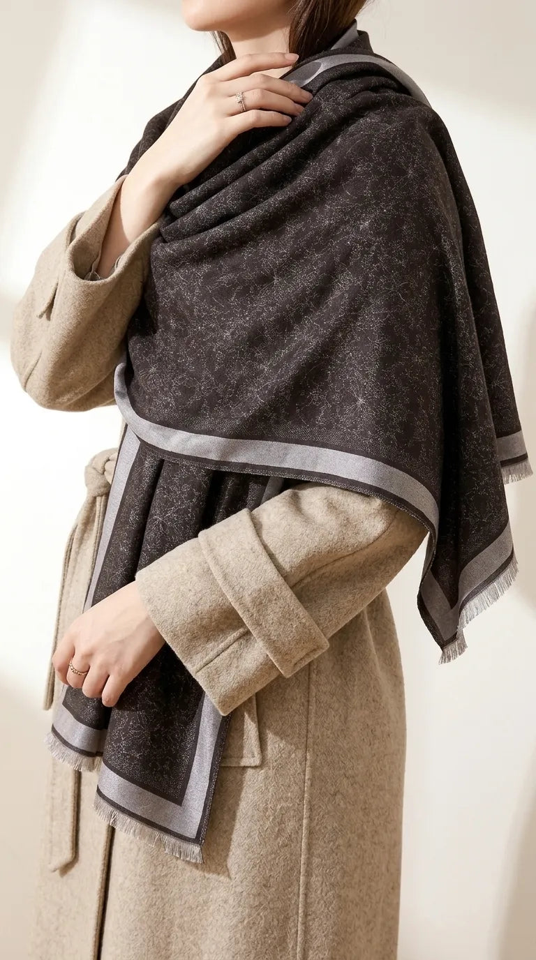 Brown Winter Acrylic Stole PW614302