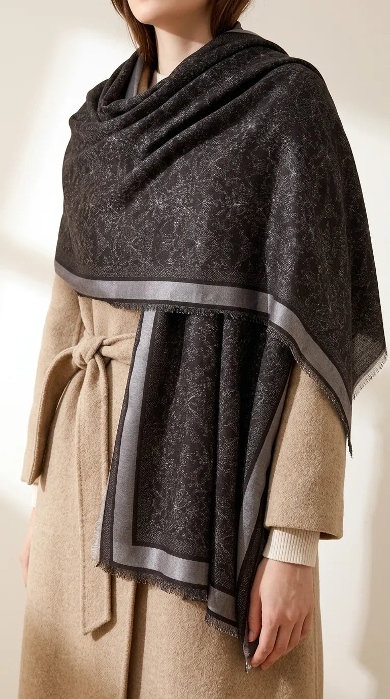 Brown Winter Acrylic Stole PW614302