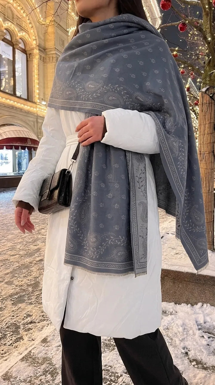 Grey Winter Acrylic Stole PW614507
