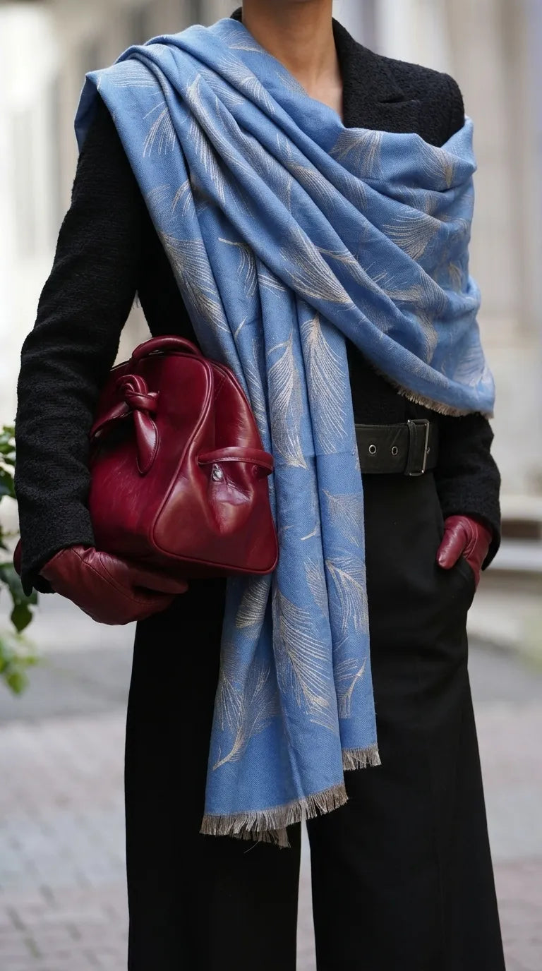 Blue Winter Acrylic Stole PW614612