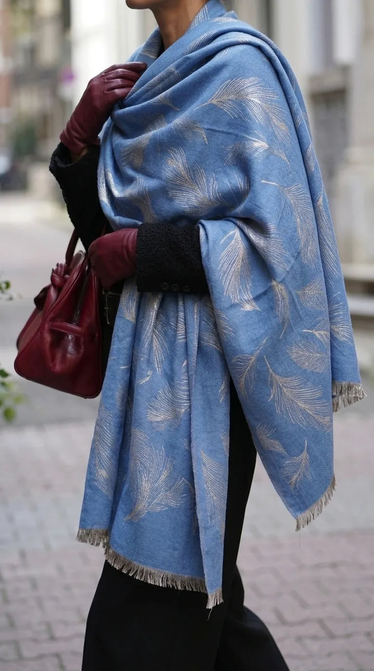 Blue Winter Acrylic Stole PW614612