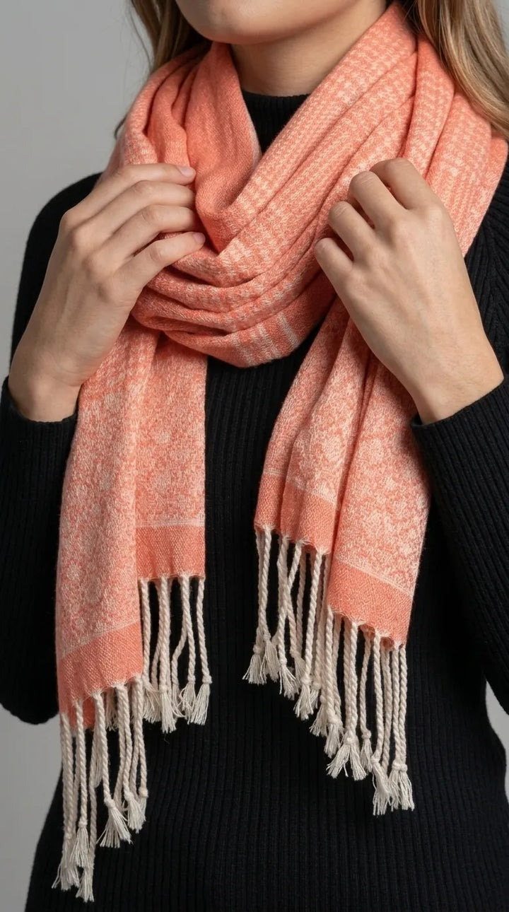 Orange Winter Acrylic Stole PW615325